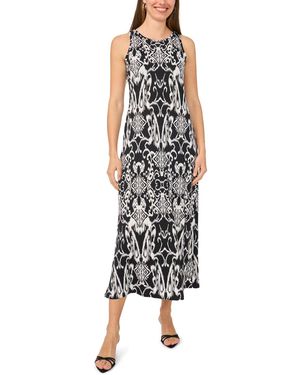 Msk Sleeveless Crew Neck Keyhole Back Maxi Dress - Black