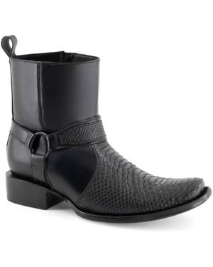 Forastero Boots Croco Embossed Leather - Black