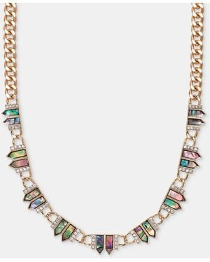 Lonna & Lilly Gold-tone Chain Stone Frontal Necklace - Metallic