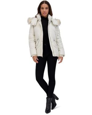 Andrew Marc Daphne Quilted Soft Matte Shell With Mixed Quilted Down Puffer - Gray