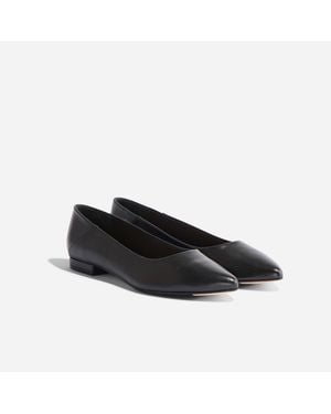 Nisolo Fina Pointed Toe Flat - White
