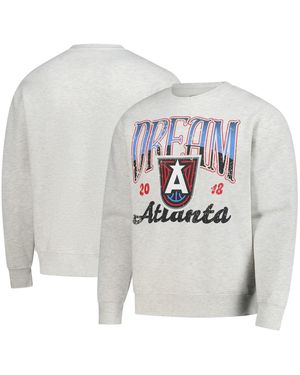 Stadium Essentials And Atlanta Dream Sky High Fleece Crew Neck Sweatshirt - White