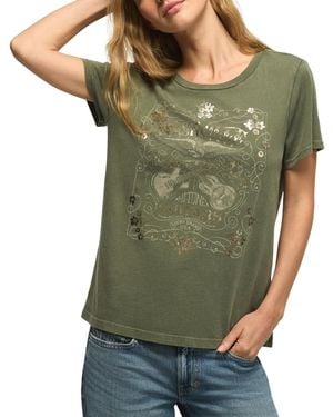 Lucky Brand Nashville Guitars Retro Graphic T-shirt - Green
