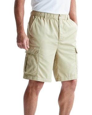 Kingsize Big & Tall Knockarounds 8" Full-elastic Cargo Shorts - Natural