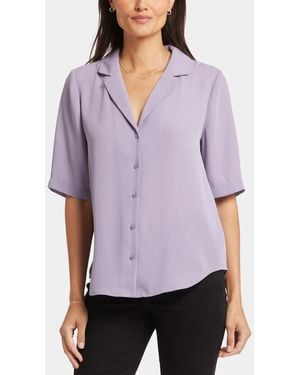 NYDJ Gabrielle Short Sleeve Top - Purple