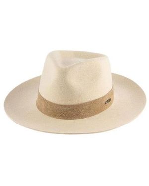 Gigi Pip Wide Brim Fedora Holly Rancher Suede Hat - Black