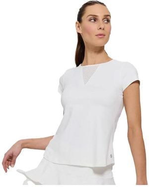 Lija Deep V-neck Tennis Shirt - White