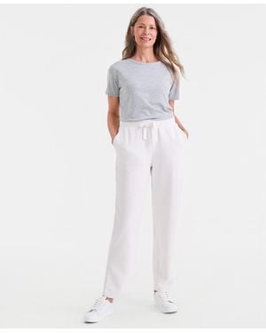 Style & Co. Solid Corded Knit Pants - White