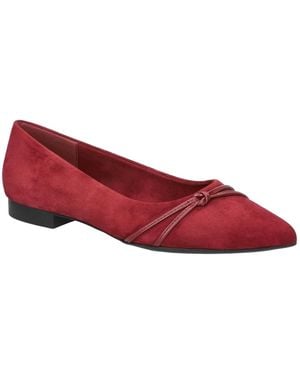 Bella Vita Rhea Pointed Toe Flats - Red