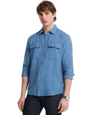 Michael Kors Long Sleeves Linen 2 Pockets Over Shirt in