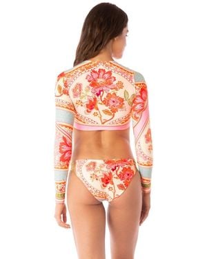 Maaji Jungle Groove Flirt Bikini Bottom - Red