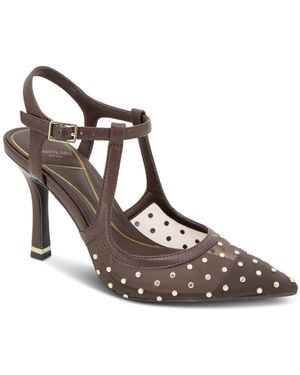 Kenneth Cole Romi Ankle Sling Fab Mesh Pump - Brown