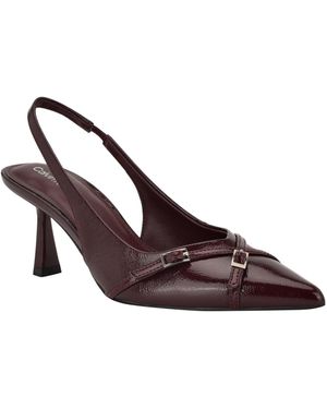 Calvin Klein Tulissa Tapered Heel Slingback Pumps - Brown