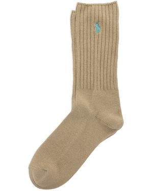 Polo Ralph Lauren Single Classic Crew Socks - Natural