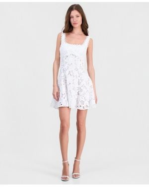 Guess Alia Lace Fit & Flare Dress - White