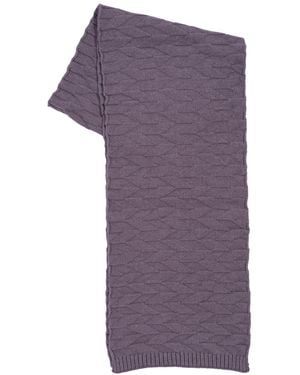 Alfani Chevron Knit Ribbed-hem Scarf - Purple