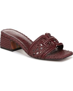 Sam Edelman Waylon Block-heel Slide Sandals - Red