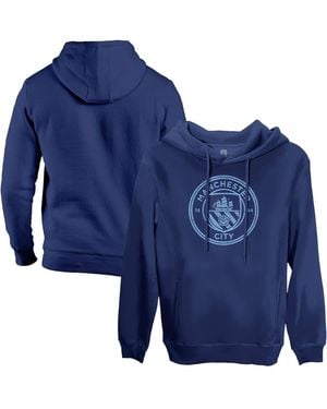 1863fc Manchester City Mono Badge Fleece Pullover Hoodie - Blue