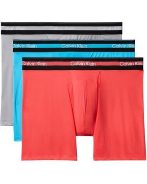 Calvin Klein Icon Active Mesh Boxer Briefs - Red
