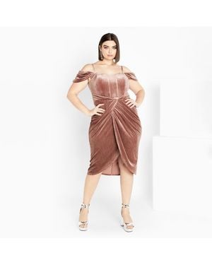 City Chic Plus Size Jayla Dress - Pink