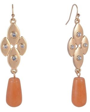 Rachel Roy Aventurine Bead Drop Earrings - White