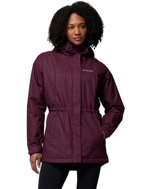 Columbia Hikebound Ii Long Waterproof Insulated Hooded Jacket - Purple