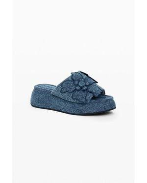 Desigual Platform Denim Sandal - Blue