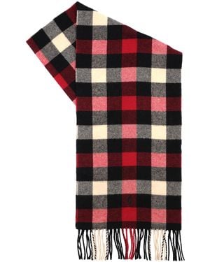 Polo Ralph Lauren Woolen Plaid Scarf - Red