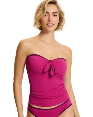 Tommy Bahama Bandeau Neck Tankini Top - Red