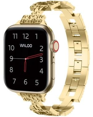 Waloo Pebble Styled Metal Replacement Band For Apple Watch - Metallic