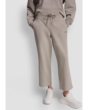 DKNY Metallic Bubble Logo Crop Pants - Natural