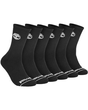 Timberland 6-pack Millboro Crew Socks - Black