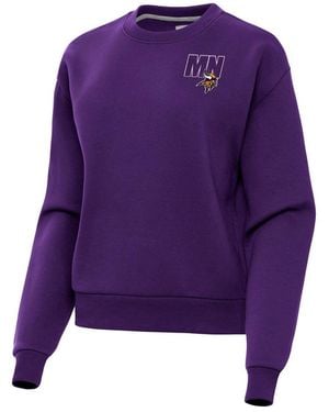 Antigua Minnesota Vikings Victory Pullover Sweatshirt - Purple