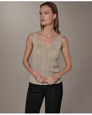 Donna Karan Ribbed Tank Top - Natural