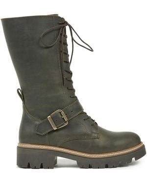 Celtic & Co. Strap Detail Mid Calf Boot - Green