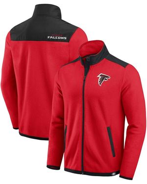 Fanatics Darius Rucker Collection By Atlanta Falcons Colorblock Polar Fleece Full-zip Jacket - Red