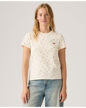 Levi's The Perfect Crewneck Cotton T-shirt - Natural