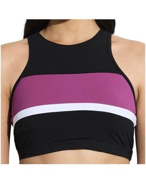 Free Sport by Gottex Aqua Chic High Neck Bikini Top - Purple