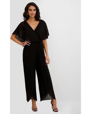 Kensie Flutter-sleeve Jumpsuit - Black
