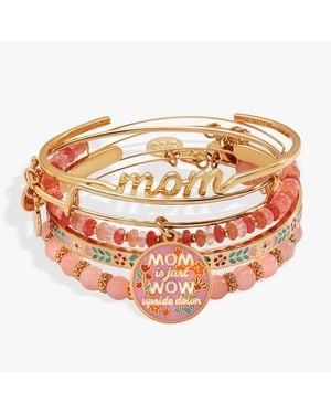 ALEX AND ANI Mother's Day Floral Bracelet Set Of 5 - Pink