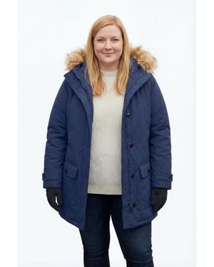Woman Within Plus Size The Arctic Parka - Blue