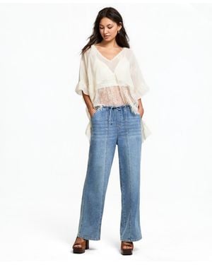 And Now This Tie-waist Drapey Jeans - Blue