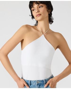 Steve Madden Linnie Sleeveless Halter Top - White