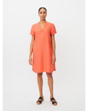 Masai Manareela Linen V-neck Tunic Dress - Orange