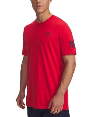 Under Armour Freedom Flag Logo T-shirt - Red