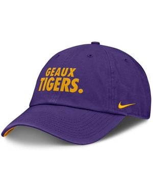 Nike And Lsu Tigers Primetime Chant Club Adjustable Hat - Purple
