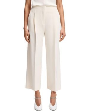 BOSS Boss By Pleat Front Relaxed-fit Pants - Natural