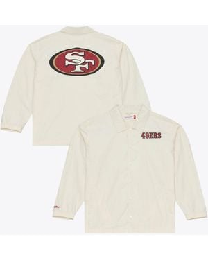 Mitchell & Ness Mitchell Ness San Francisco 49ers Retro Roots Full-snap Coaches Jacket - White