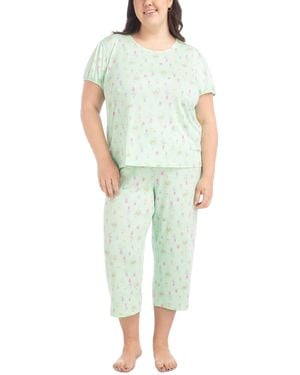 Hanes 2 pc. Garden Grove Capri Pajamas Set in Pink Lyst