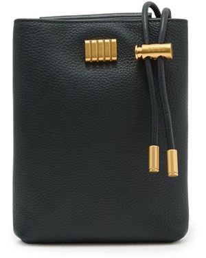 Reiss Solene Leather Mini Crossbody Bag - Black